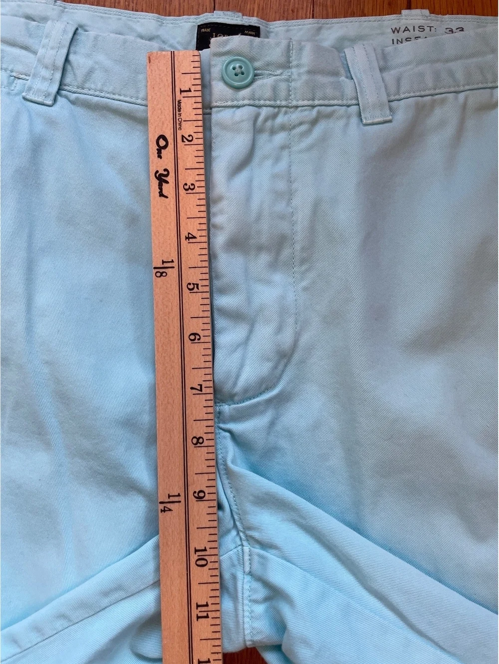 J. Crew Men's Stanton Shorts Light Blue Size 33 Cotton Preppy Beach Coastal